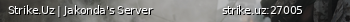 Маленький баннер сервера: Strike.Uz | Jakonda's Server