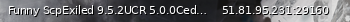 Маленький баннер сервера: Funny ScpExiled 9.5.2UCR 5.0.0CedModVerification1