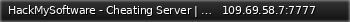 Маленький баннер сервера: HackMySoftware - Cheating Server | Version: 4.1