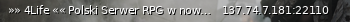 Маленький баннер сервера: »» 4Life «« Polski Serwer RPG w nowoczesnym wydaniu « mta4life.pl | ServerProject »