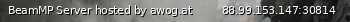Маленький баннер сервера: BeamMP Server hosted by awog.at