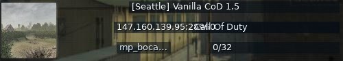 Большой баннер сервера: [Seattle] Vanilla CoD 1.5
