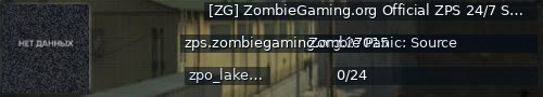 Большой баннер сервера: [ZG] ZombieGaming.org Official ZPS 24/7 Server