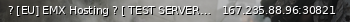 Маленький баннер сервера: ? [EU]  EMX  Hosting ? [ TEST SERVER] [ 69 Premium Car Mods | Fast DL |  NoLAG  | Many Tuning Parts | Real Life Car Mods ] Discord: SOON