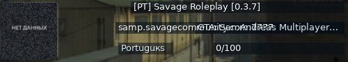 Большой баннер сервера: [PT] Savage Roleplay [0.3.7]