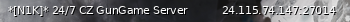 Маленький баннер сервера: *[N1K]* 24/7 CZ GunGame Server