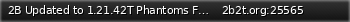 Маленький баннер сервера: 2B Updated to 1.21.42T Phantoms Feedback - 2b2t.org