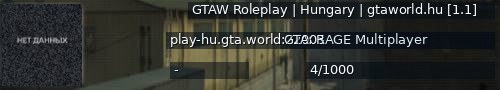 Большой баннер сервера: GTAW Roleplay | Hungary | gtaworld.hu [1.1]