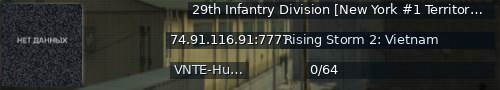 Большой баннер сервера: 29th Infantry Division [New York #1 Territories/Supremacy Serve