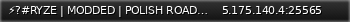 Маленький баннер сервера: ⚡?#RYZE | MODDED | POLISH ROADS | Powered by Ryzehosting.com | 5 CARS