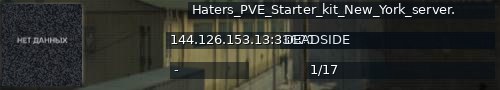 Большой баннер сервера: Haters_PVE_Starter_kit_New_York_server.