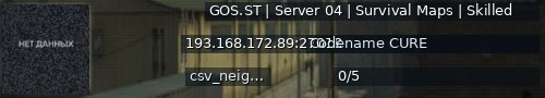 Большой баннер сервера: GOS.ST | Server 04 | Survival Maps | Skilled