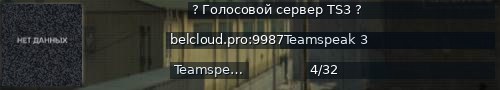 Большой баннер сервера: ? Голосовой сервер TS3 ?