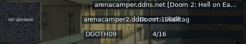 Большой баннер сервера: arenacamper.ddns.net [Doom 2: Hell on Earth - FFA]
