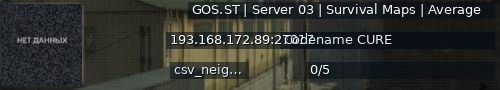 Большой баннер сервера: GOS.ST | Server 03 | Survival Maps | Average