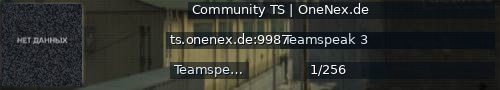 Большой баннер сервера: Community TS | OneNex.de