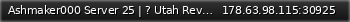 Маленький баннер сервера: Ashmaker000  Server 25  |  ? Utah Revitalized ?  |  Outback exploring