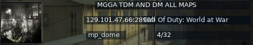 Большой баннер сервера: MGGA TDM AND DM ALL MAPS