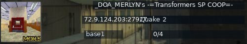 Большой баннер сервера: _DOA_MERLYN's -=Transformers SP COOP=-