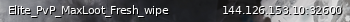 Маленький баннер сервера: Elite_PvP_MaxLoot_Fresh_wipe
