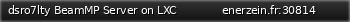Маленький баннер сервера: dsro7lty BeamMP Server on LXC