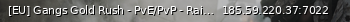 Маленький баннер сервера: [EU] Gangs Gold Rush - PvE/PvP - Raidtimes - More XP