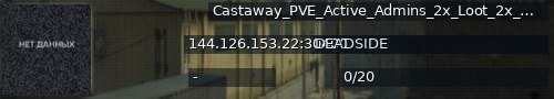 Большой баннер сервера: Castaway_PVE_Active_Admins_2x_Loot_2x_Missions