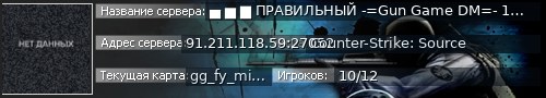 Большой баннер сервера: ▅ ▆ ▇ ПРАВИЛЬНЫЙ -=Gun Game DM=- 18+▇ ▆ ▅