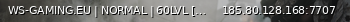 Маленький баннер сервера: WS-GAMING.EU | NORMAL | 60LVL [#1] d(-__-)b
