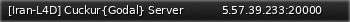 Маленький баннер сервера: [Iran-L4D] Cuckur{Godal} Server