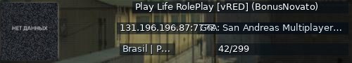 Большой баннер сервера: Play Life RolePlay [vRED] (BonusNovato)