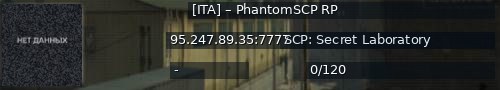 Большой баннер сервера: [ITA] – PhantomSCP RP