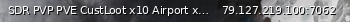 Маленький баннер сервера: SDR PVP PVE CustLoot x10 Airport x100 NoMech Botshop
