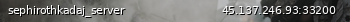 Маленький баннер сервера: sephirothkadaj_server
