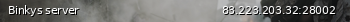 Маленький баннер сервера: Binkys server