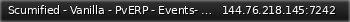 Маленький баннер сервера: Scumified - Vanilla - PvERP - Events- NPCs+