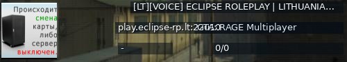 Большой баннер сервера: [LT][VOICE] ECLIPSE ROLEPLAY | LITHUANIAN | discord.eclipse-rp.lt [1.1]