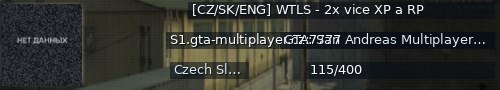 Большой баннер сервера: [CZ/SK/ENG] WTLS - 2x vice XP a RP