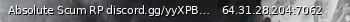 Маленький баннер сервера: Absolute Scum RP discord.gg/yyXPBmnZeW