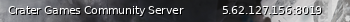 Маленький баннер сервера: Crater Games Community Server