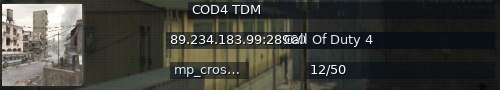 Большой баннер сервера: COD4 TDM