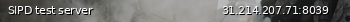 Маленький баннер сервера: SIPD test server