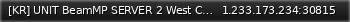 Маленький баннер сервера: [KR] UNIT BeamMP SERVER 2 West Coast USA