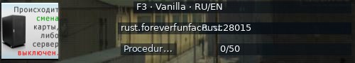 Большой баннер сервера: F3 · Vanilla · RU/EN
