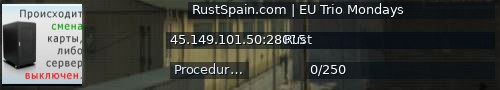 Большой баннер сервера: RustSpain.com | EU Trio Mondays