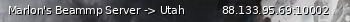 Маленький баннер сервера: Marlon's Beammp Server -> Utah