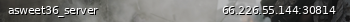 Маленький баннер сервера: asweet36_server
