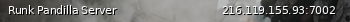 Маленький баннер сервера: Runk Pandilla Server