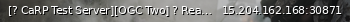 Маленький баннер сервера: [? CaRP Test Server][OGC Two]  ? Real Missions™️ / ? Actual In-Game Economy ? ™️ / ? Capitalism™