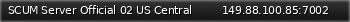 Маленький баннер сервера: SCUM Server Official 02 US Central